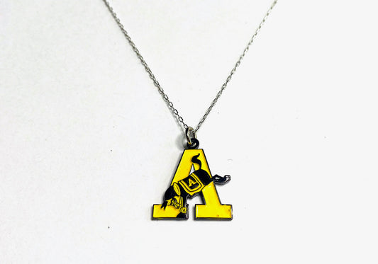 West Point Army Yellow A Charm Necklace