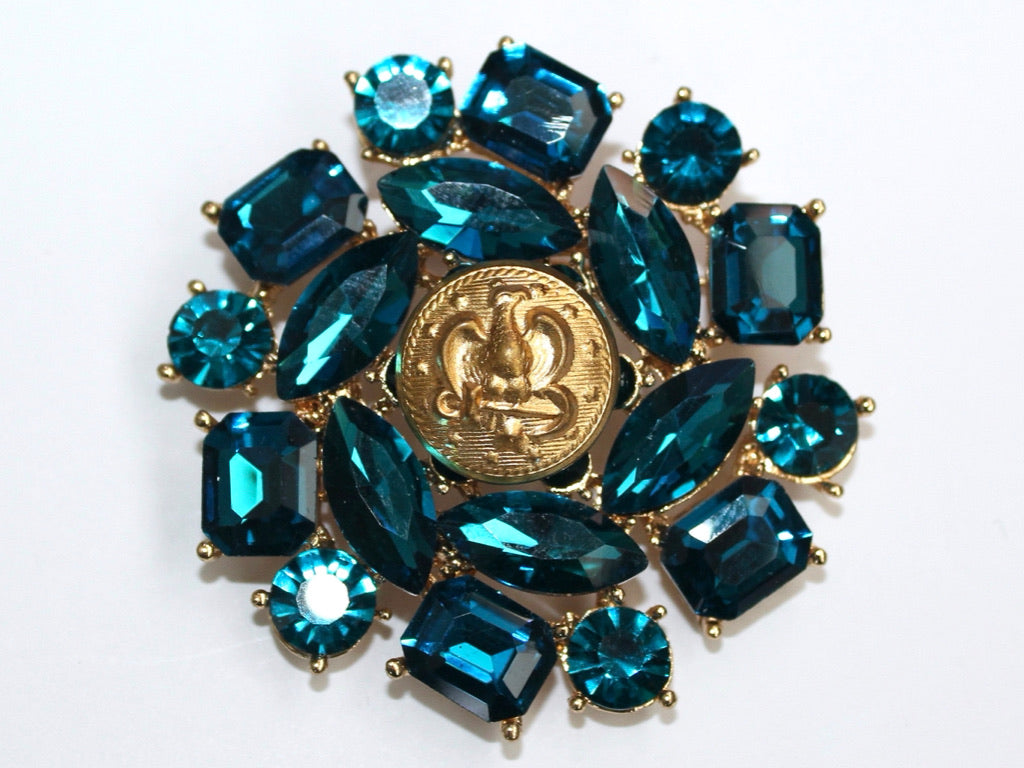 Navy Uniform Button One of a Kind Brooch BR1020