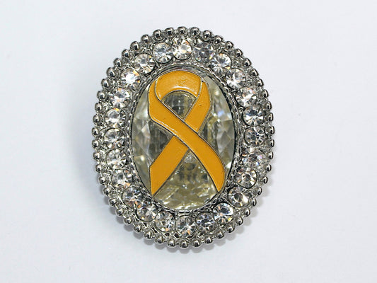 Yellow Ribbon One of a Kind Brooch BR1019