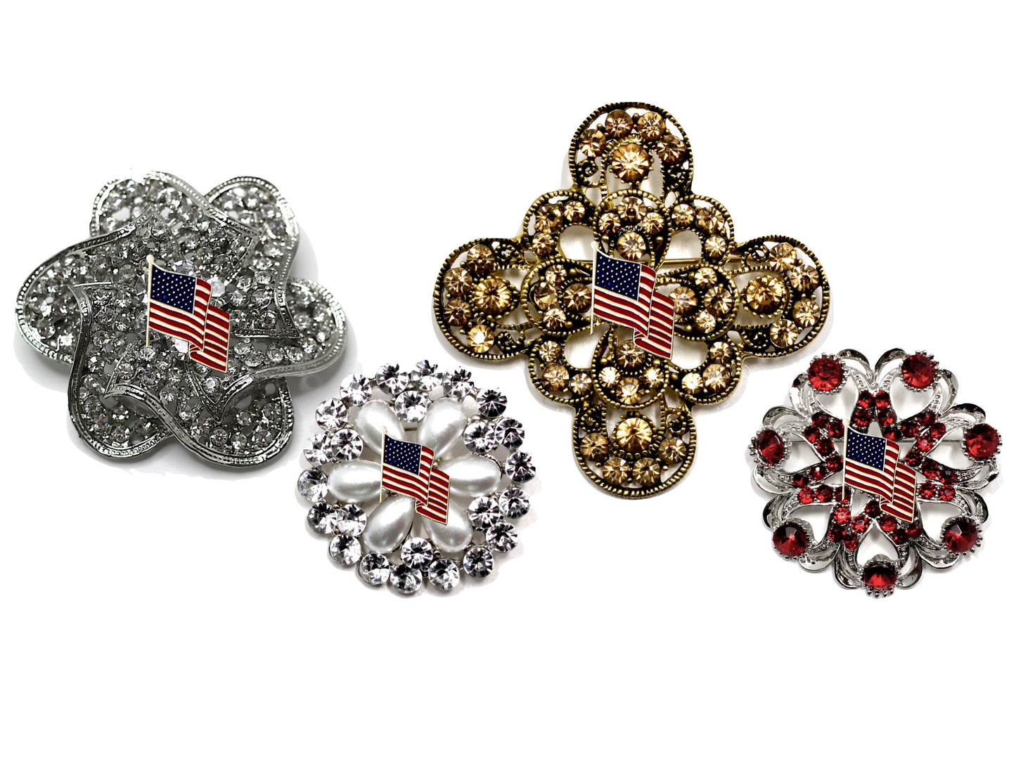 American Flag Brooch