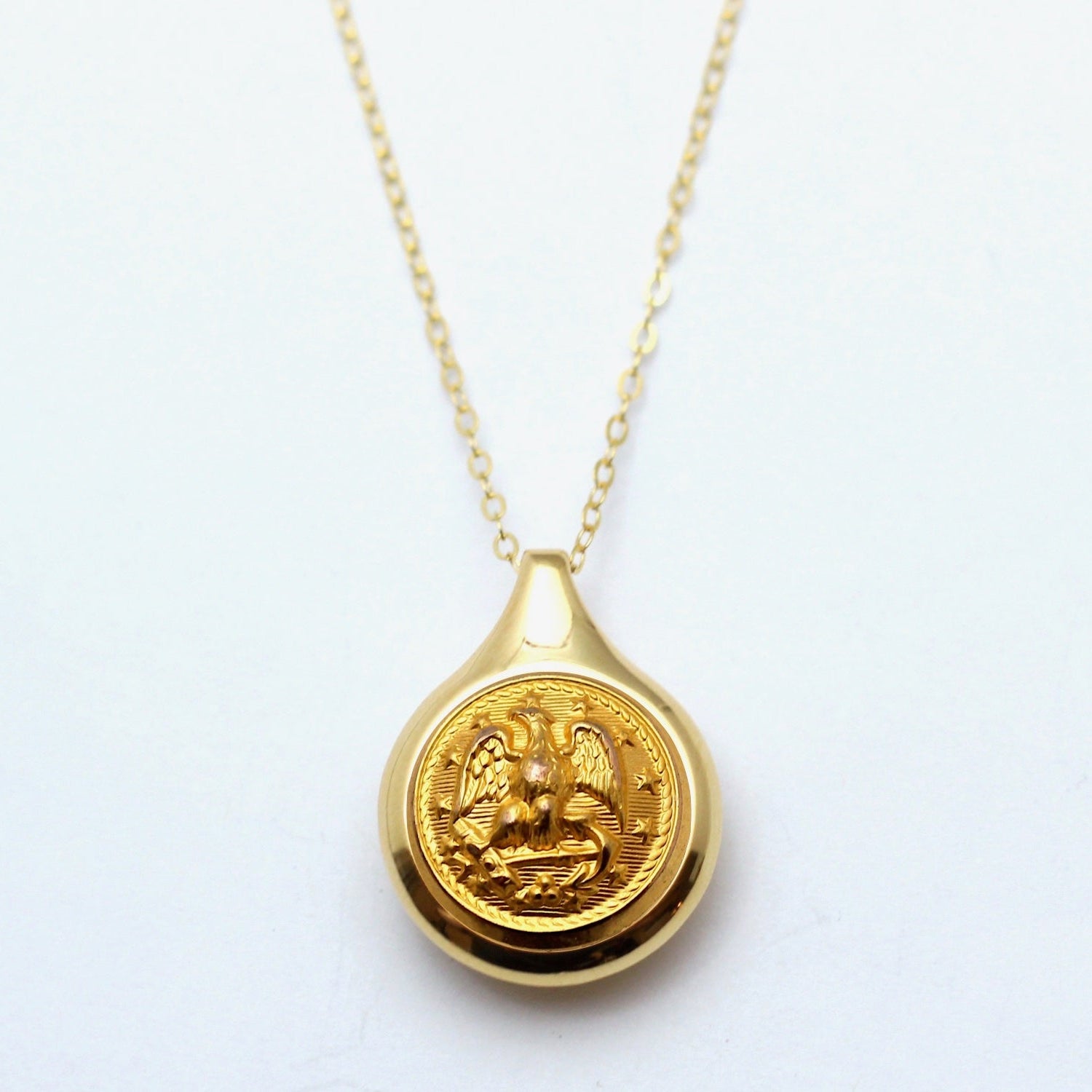 Legacy Collection | Button Sleek Gold Necklace