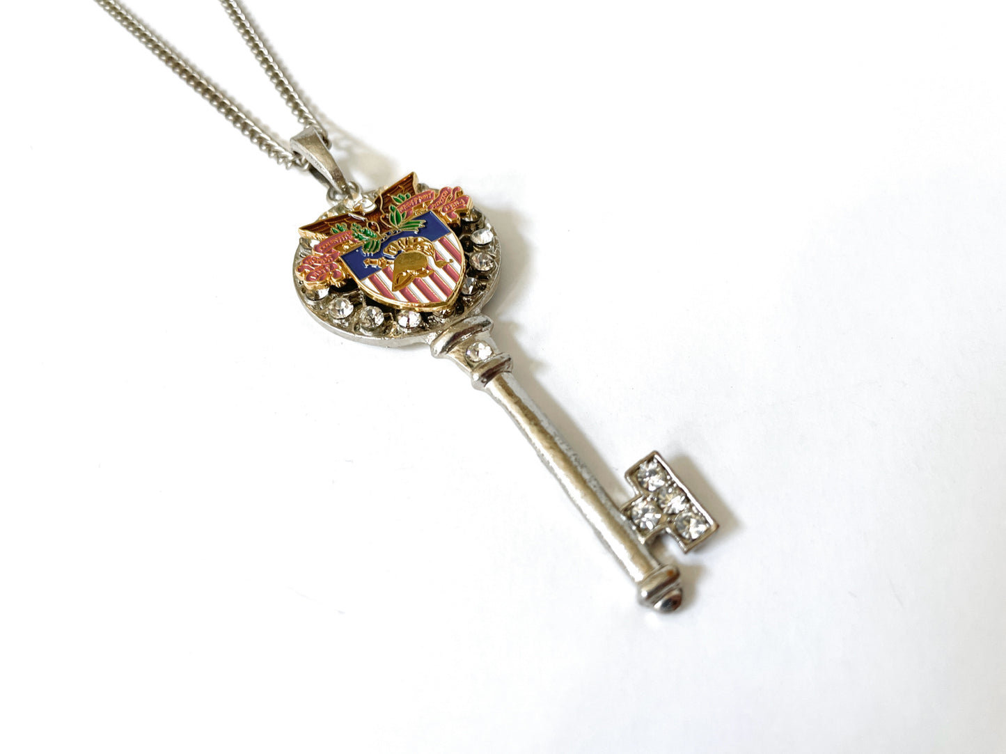 United States Military Academy (USMA) Crest Key Necklace