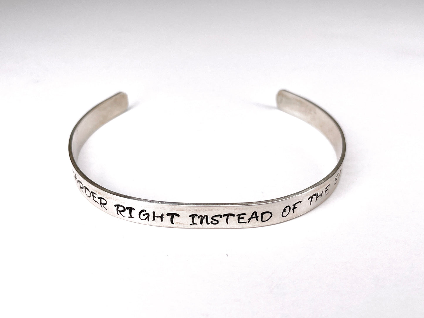USMA Cadet Prayer Hand Stamped Cuff Bracelet - Retiring Design