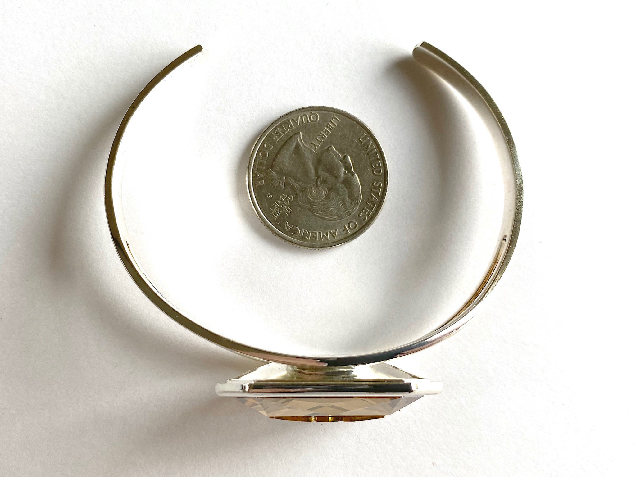 Chemical Corps Swarovski Crystal Silver Cuff Bracelet BR517