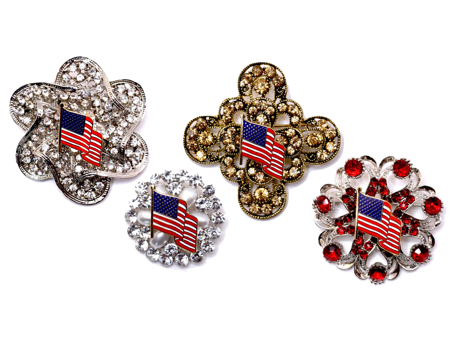 American Flag Brooch