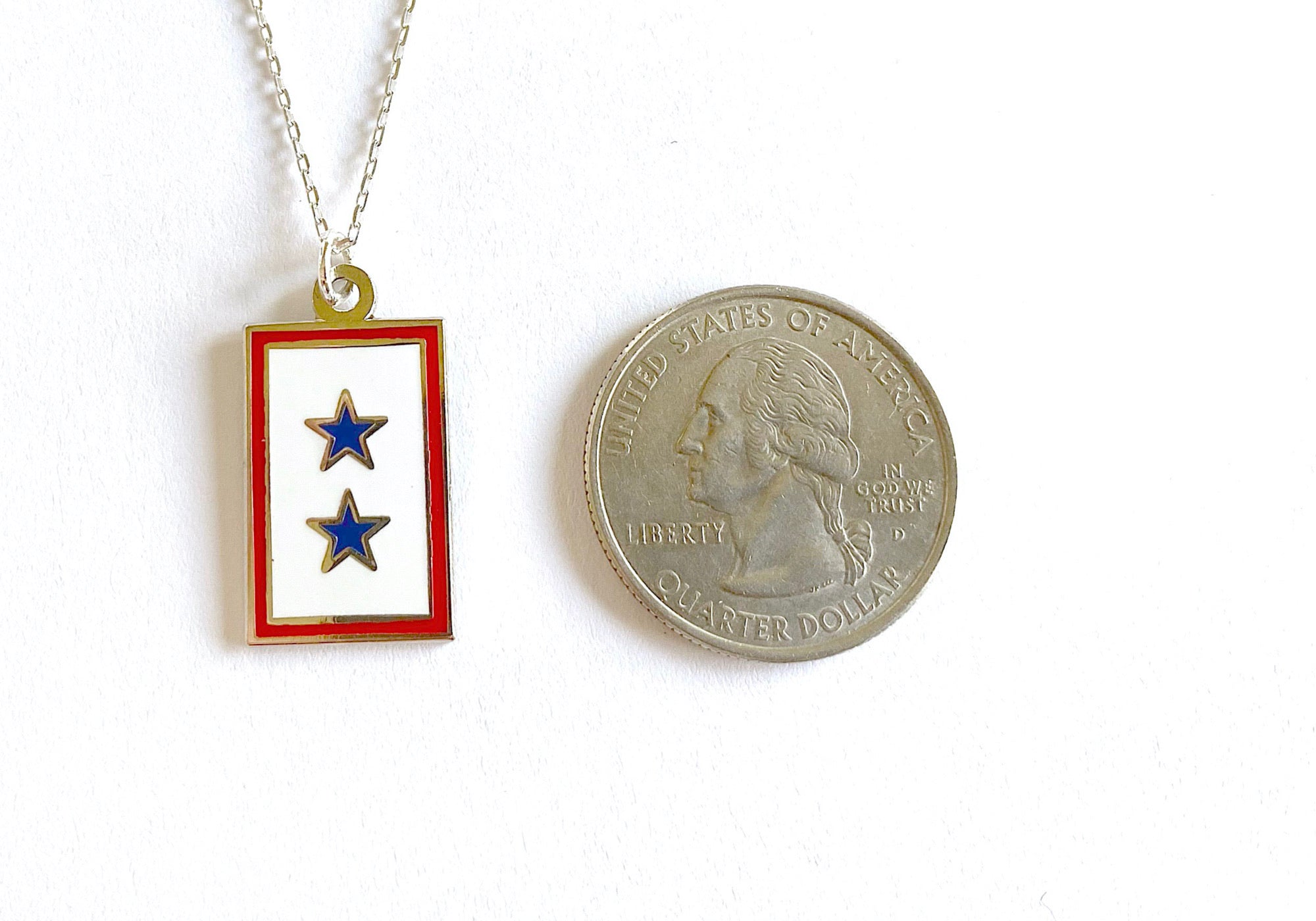 Blue Star (2 Star) Charm Necklace