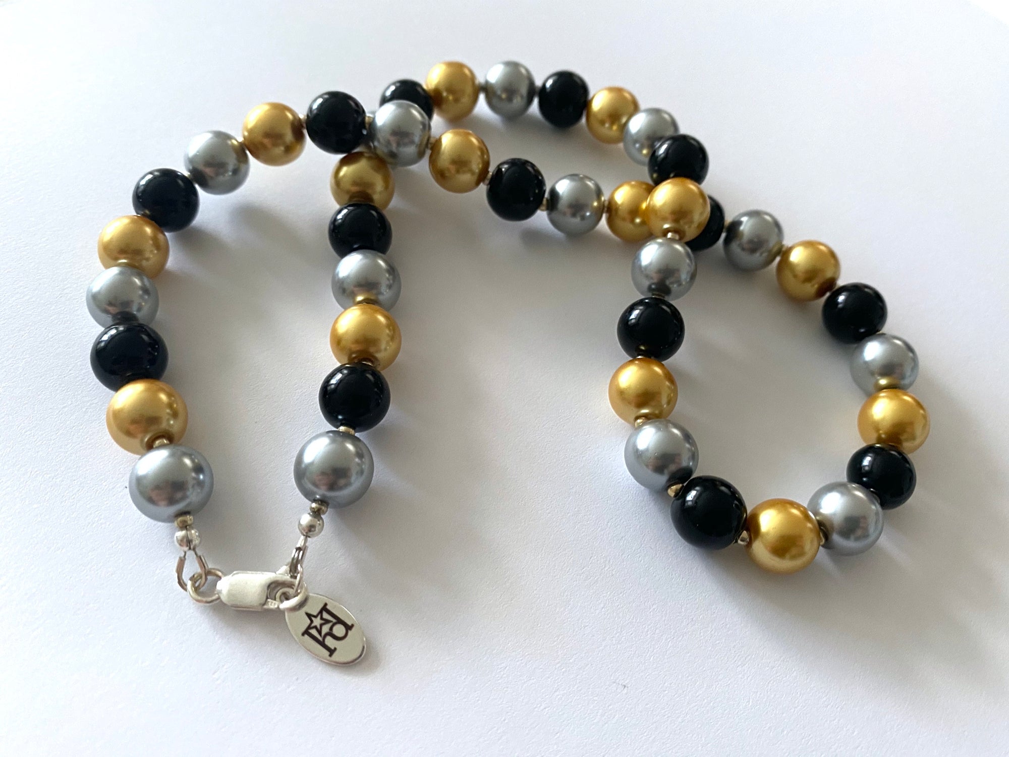 Black Gold & Gray Pearl Necklace