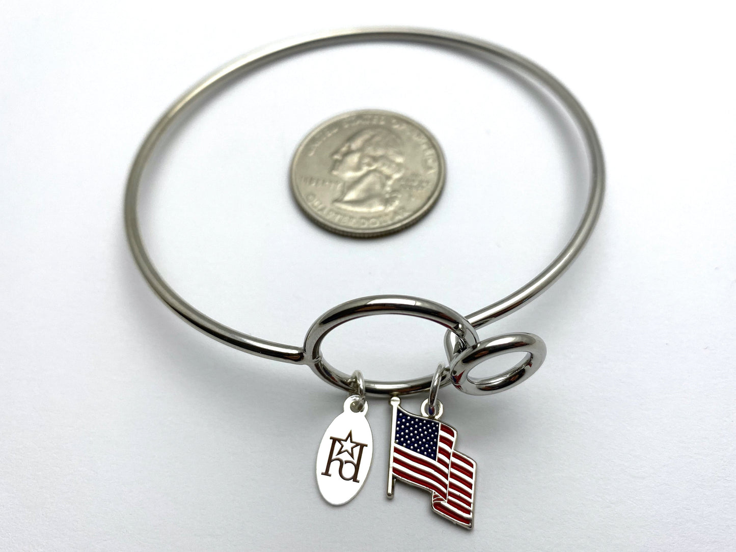 American Flag Memory Wire Bracelet