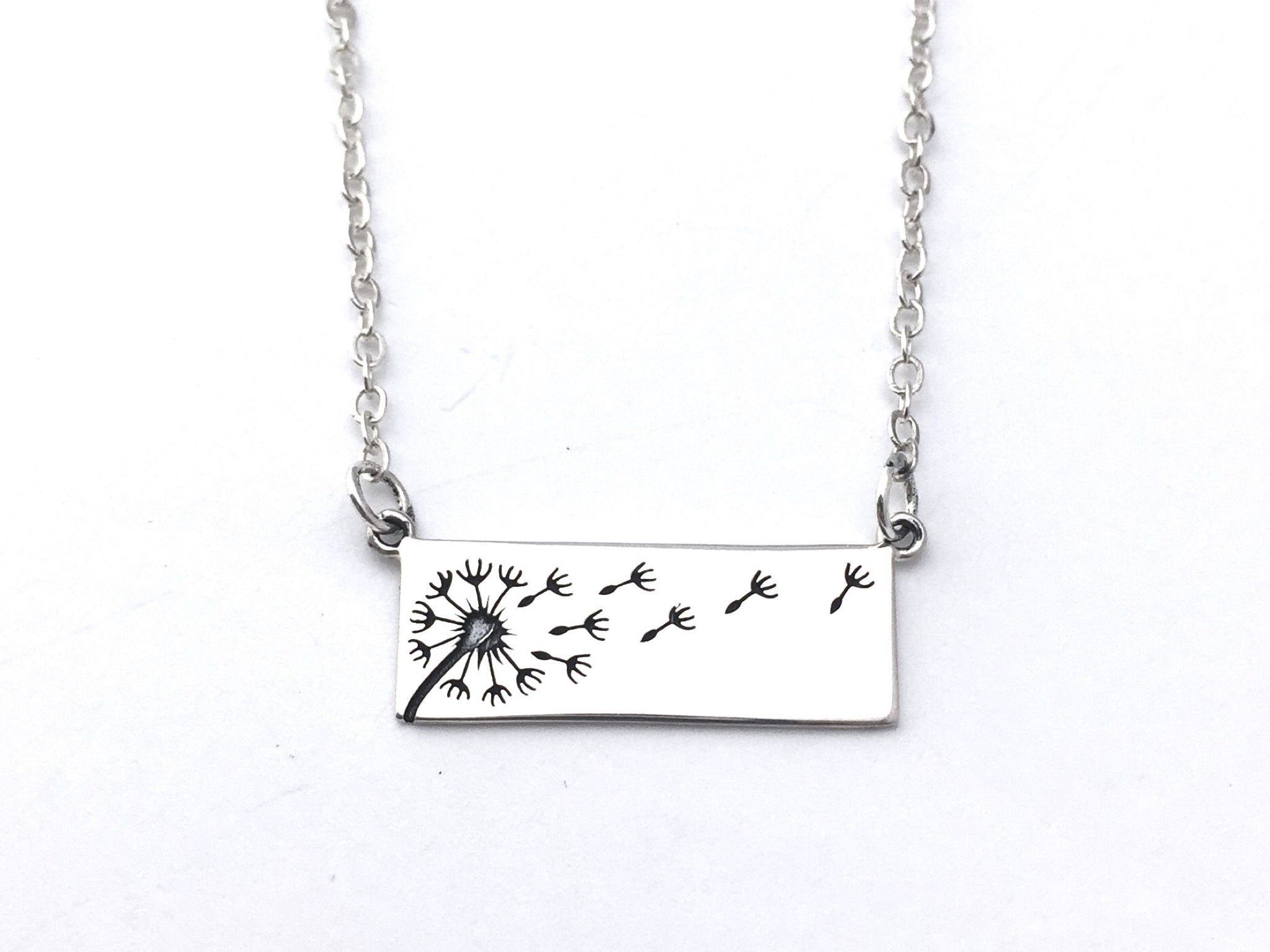 Dandelion Sterling Silver Pendant Necklace