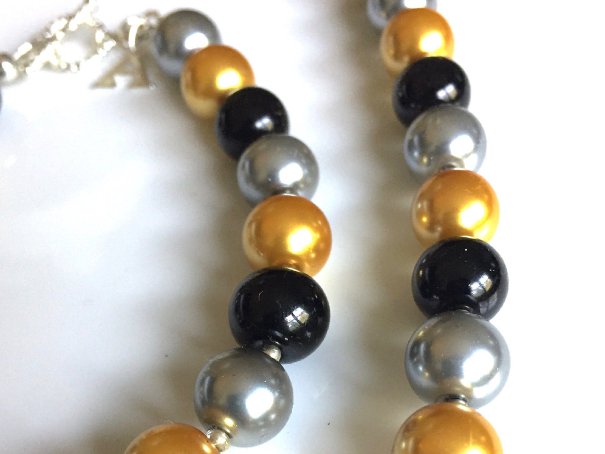 Black Gold & Gray Pearl Necklace
