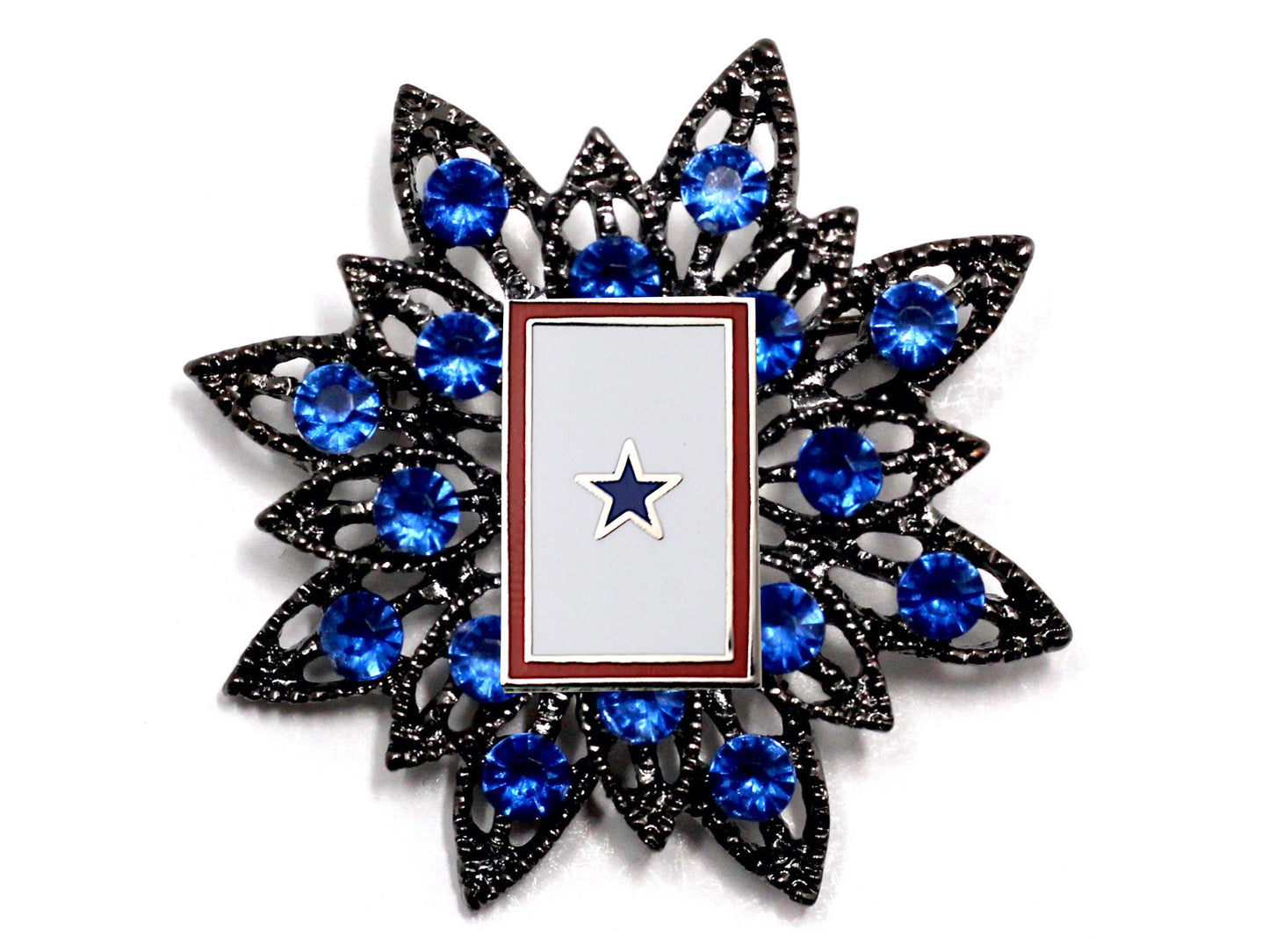 Blue Star Banner Brooch 4E