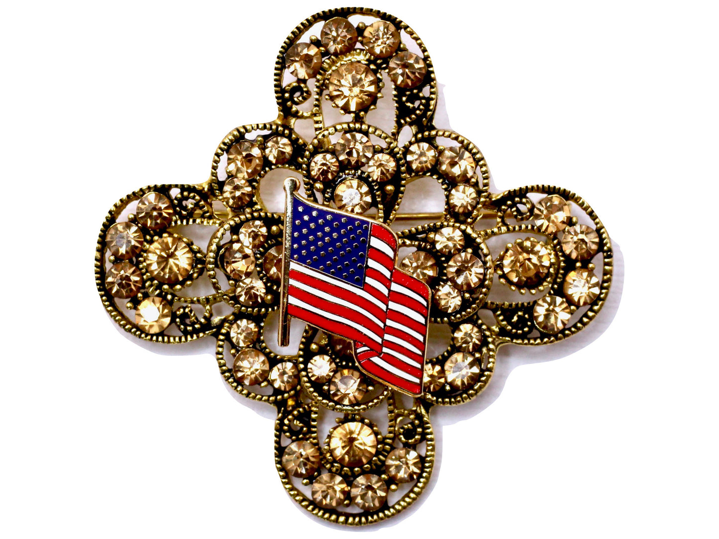 American Flag Brooch