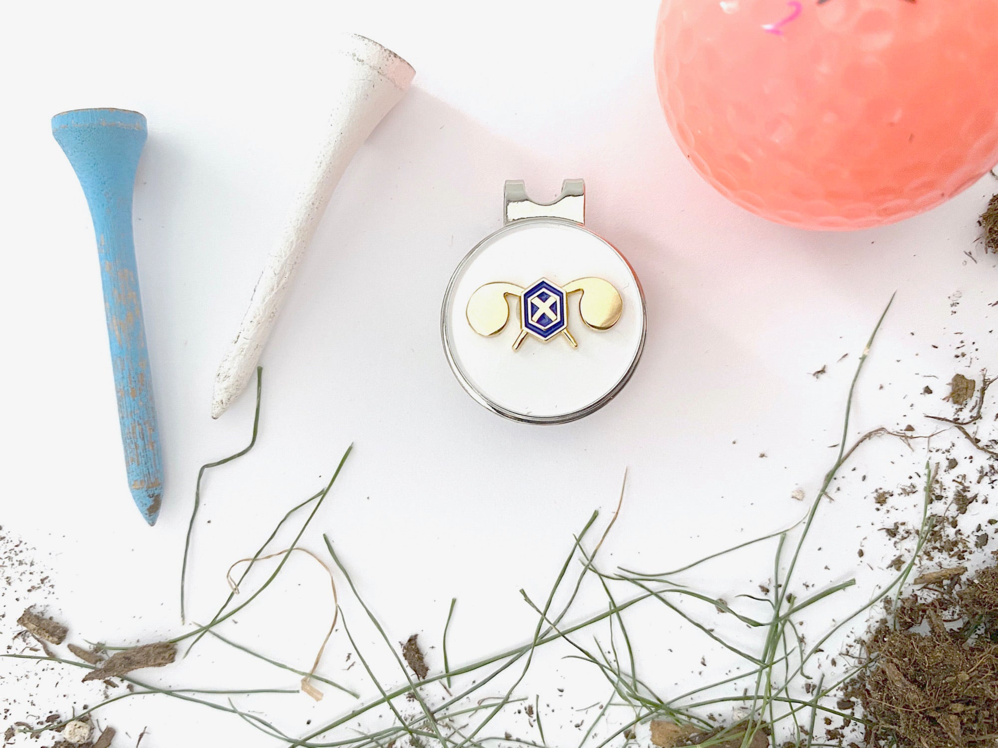 Chemical Corps Cross Golf Hat Clip and Ball Marker