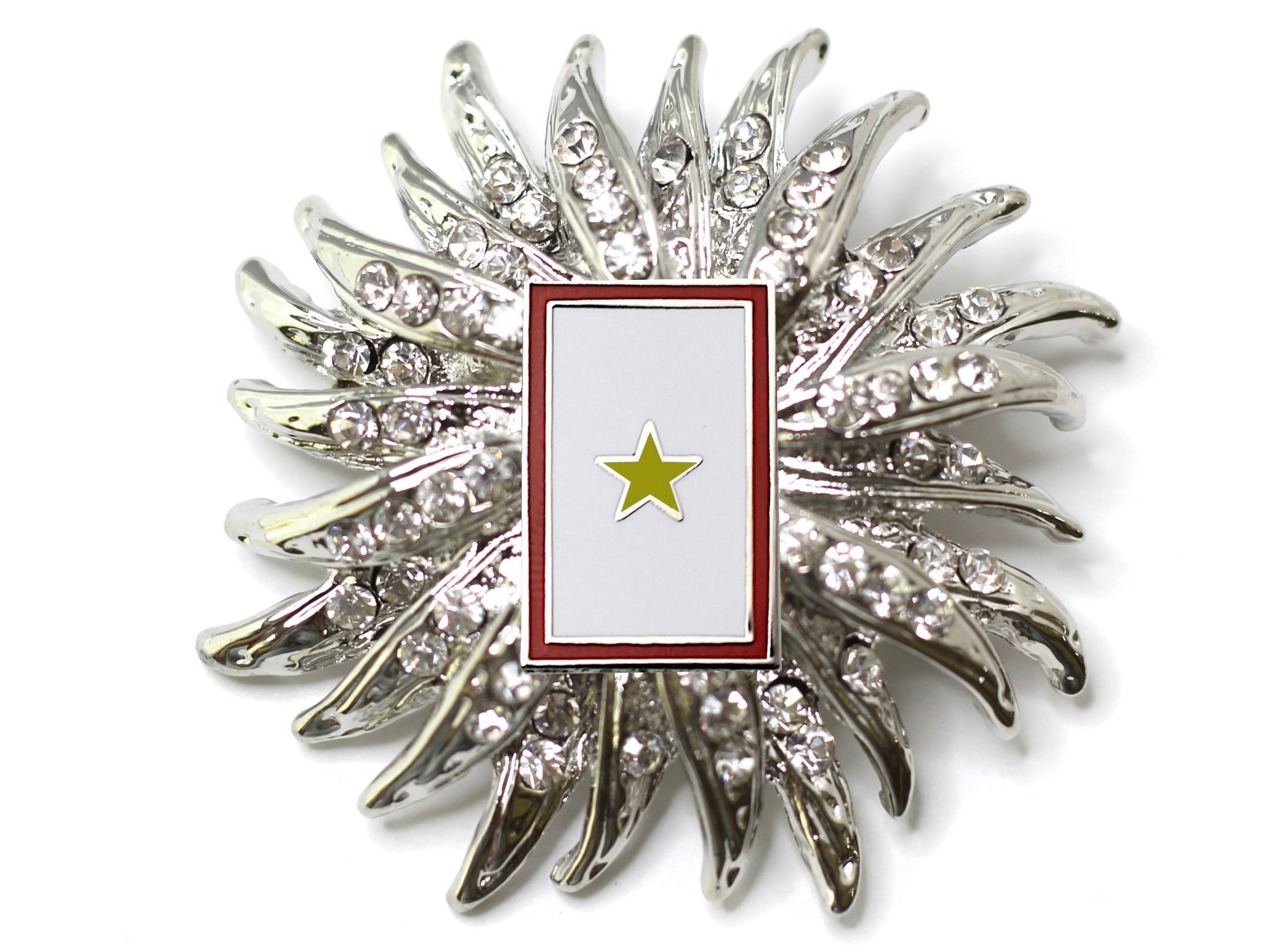 Gold Star Banner Brooch 15N