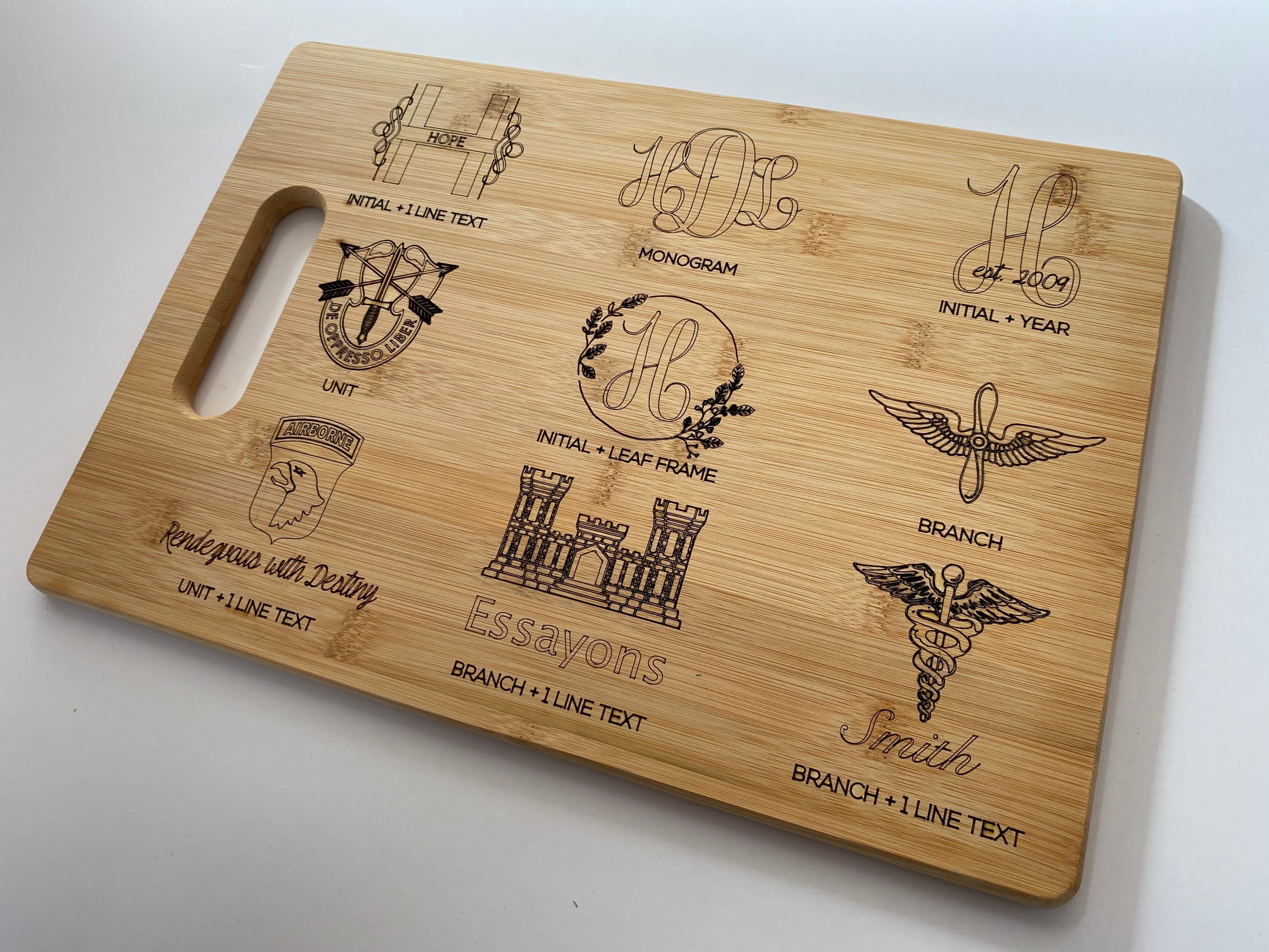 Initial with Year Established Rectangle Cutting Board