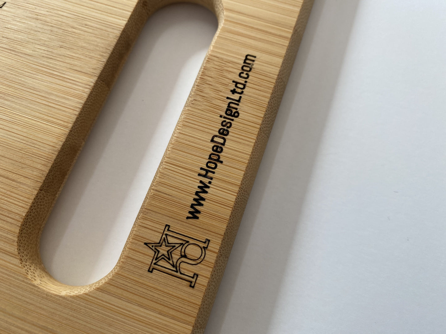 Initial and Text Rectangle Cutting Board