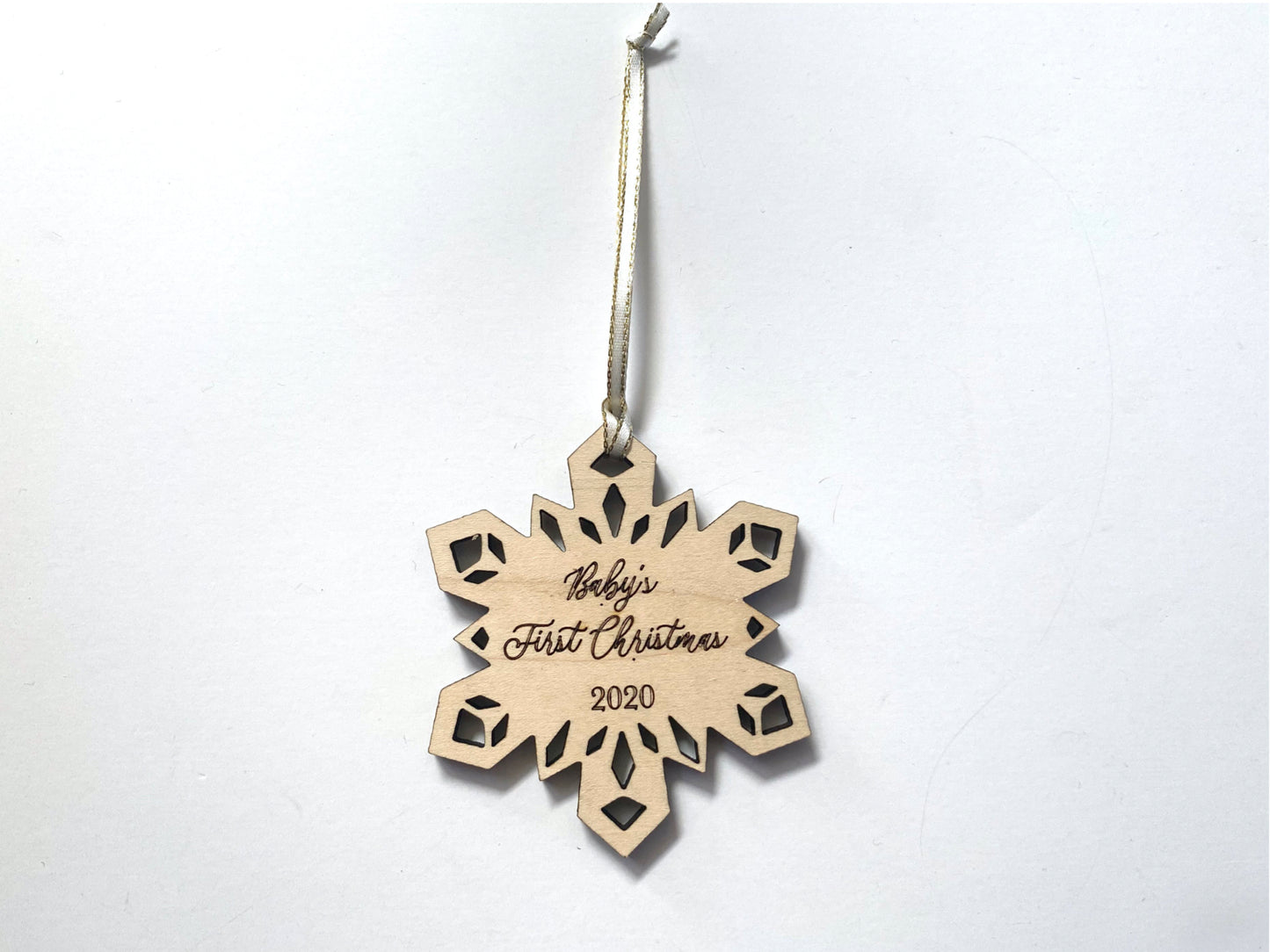 Baby's 1st Christmas Wood Ornament