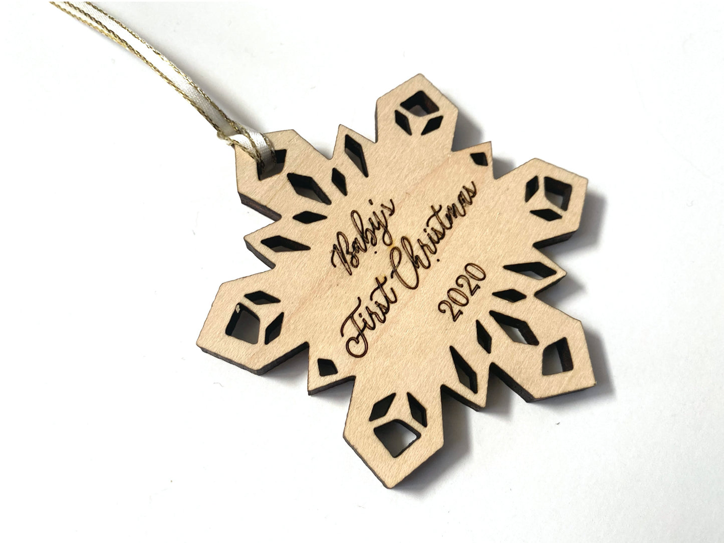 Baby's 1st Christmas Wood Ornament