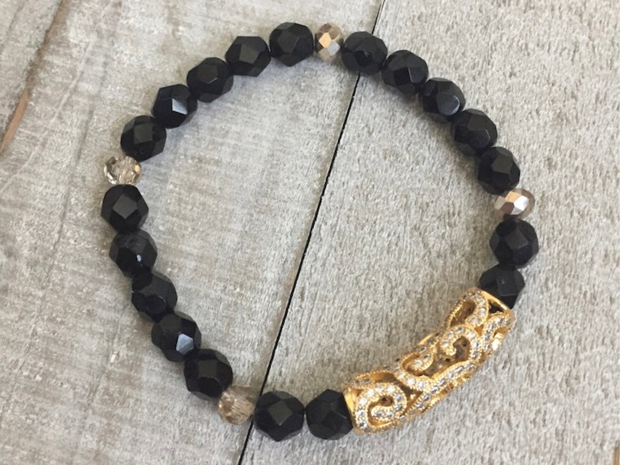 Black and Gold Bracelet