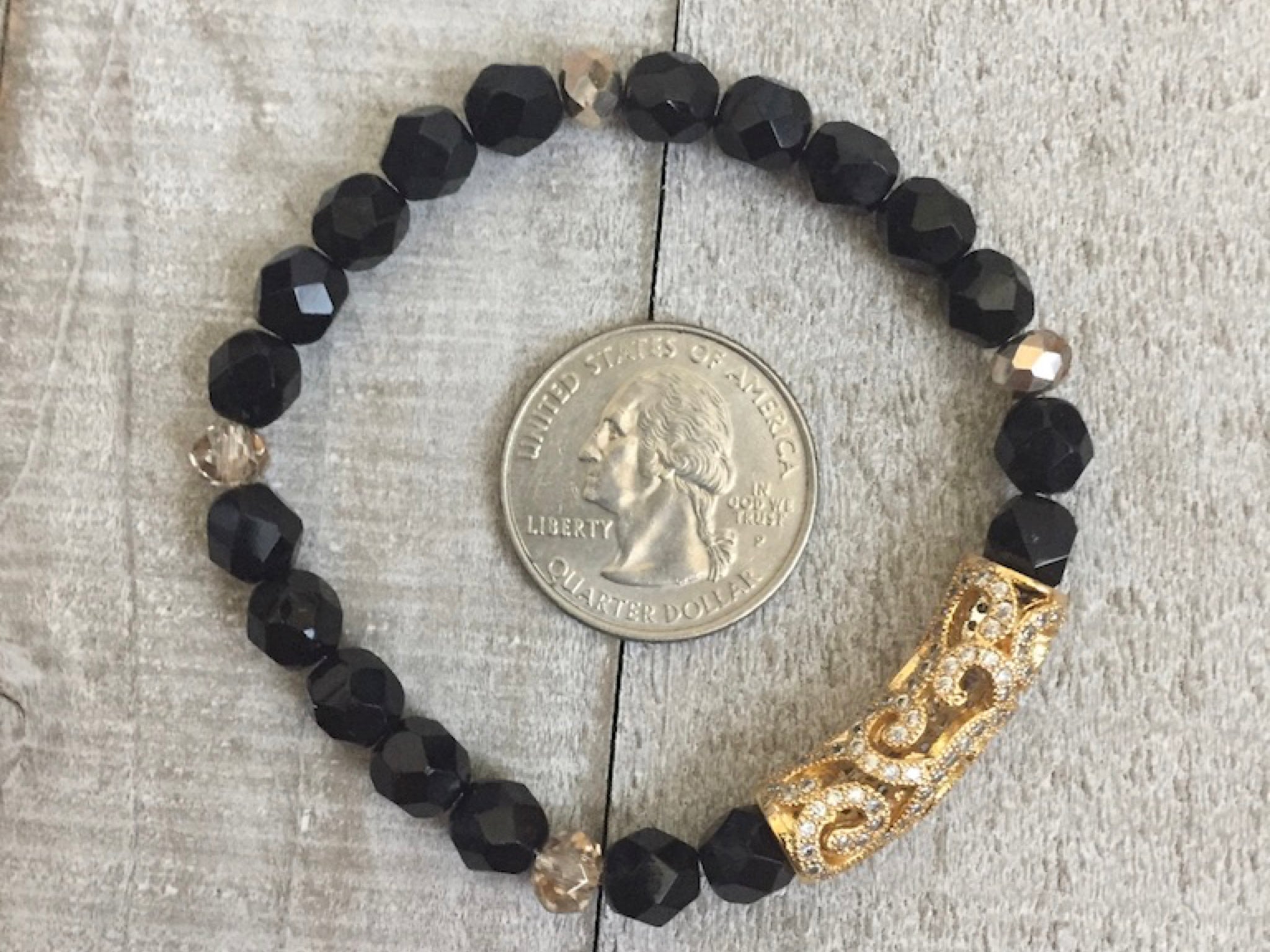 Black and Gold Bracelet
