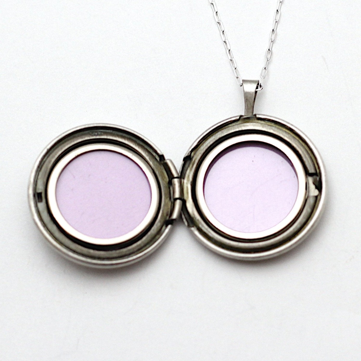 Legacy Collection | Button Silver Locket Necklace