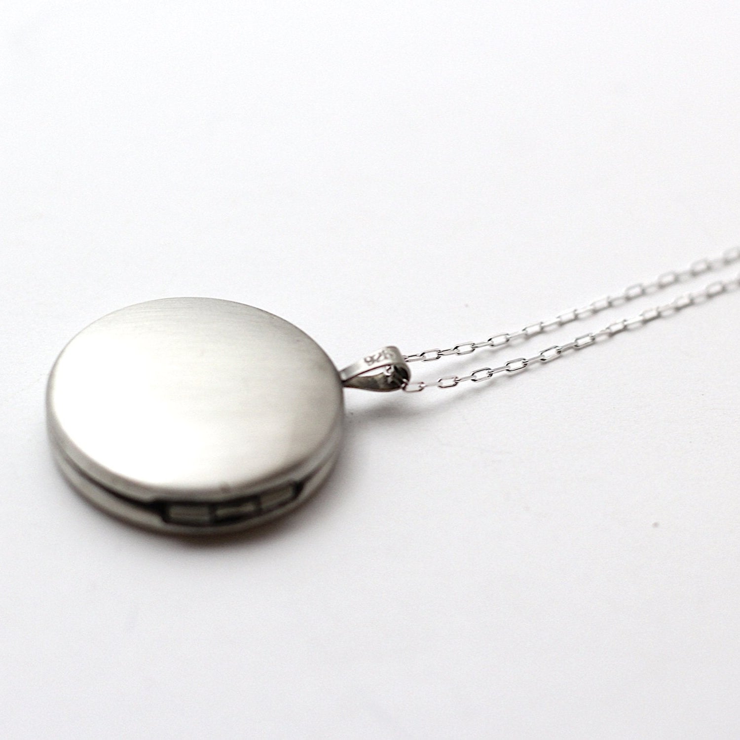 Legacy Collection | Button Silver Locket Necklace
