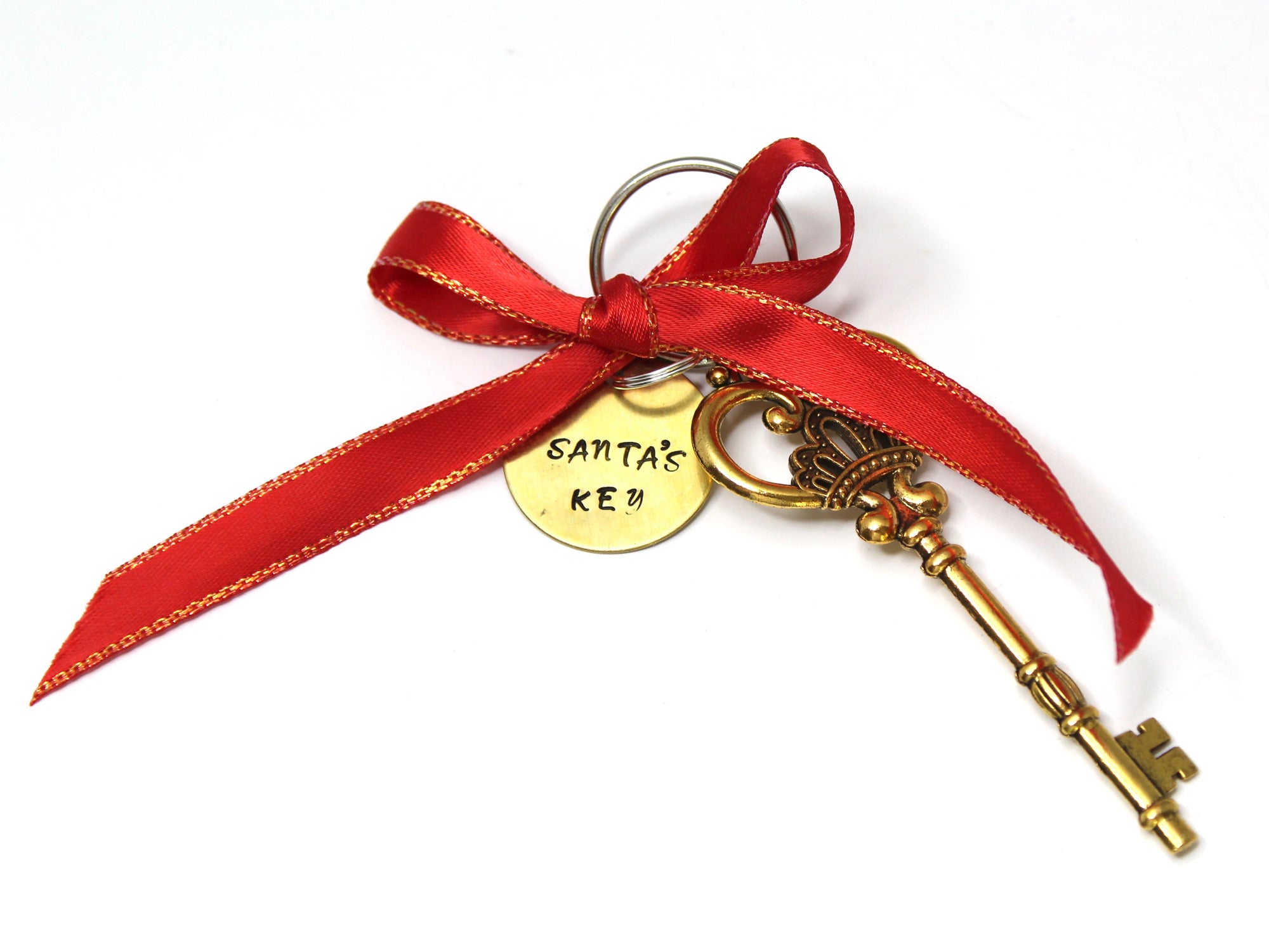 Hand-stamped Santa Key