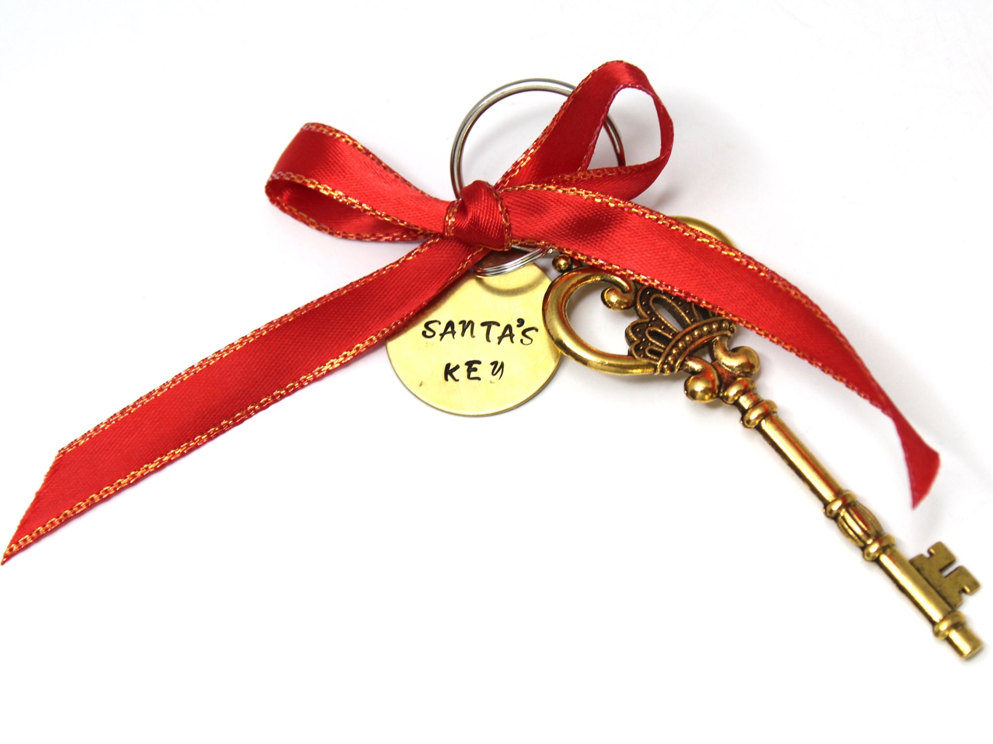 Hand-stamped Santa Key