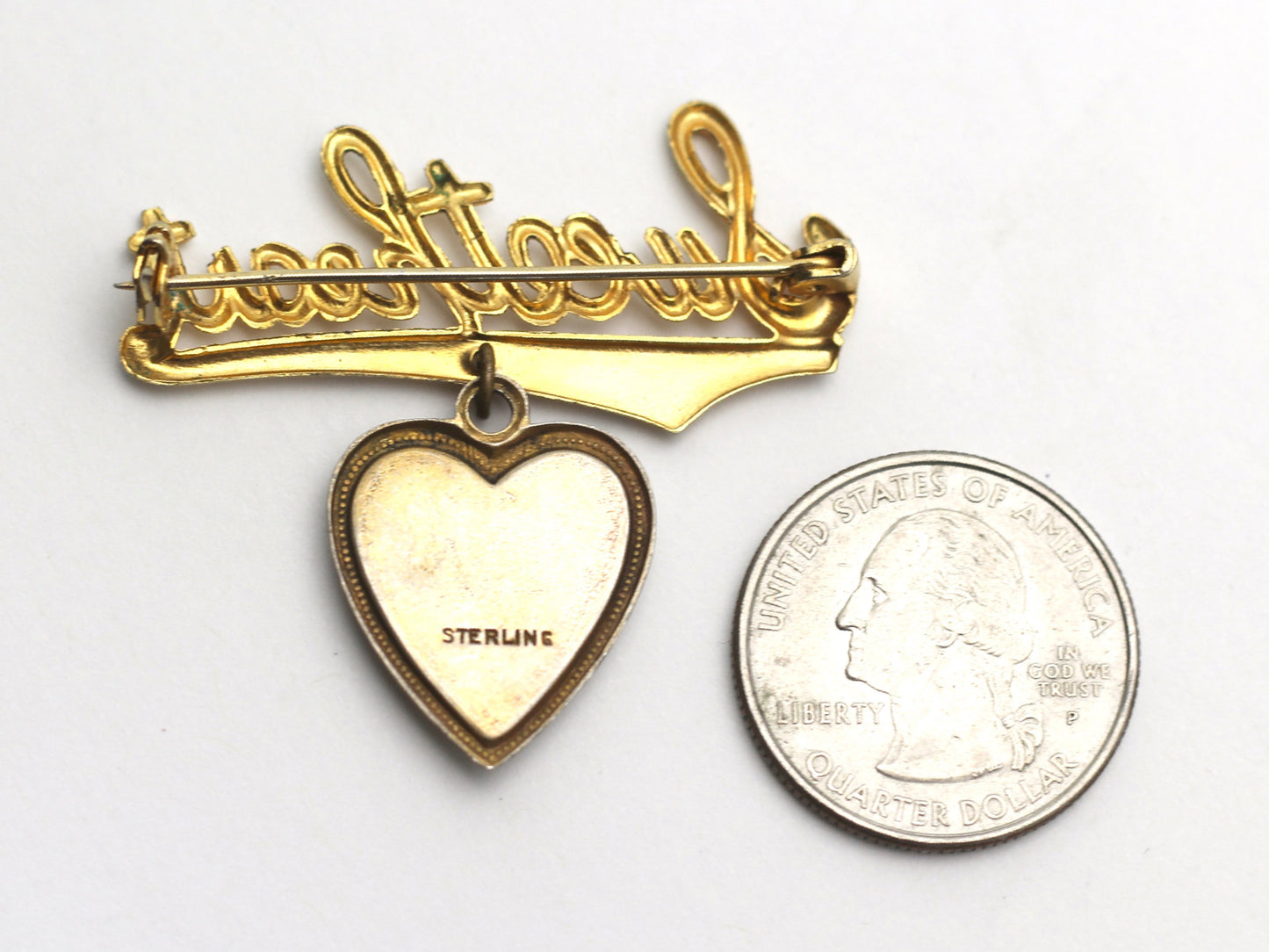 WWII-era Vintage Sweetheart Pin | Eagle Heart VB125