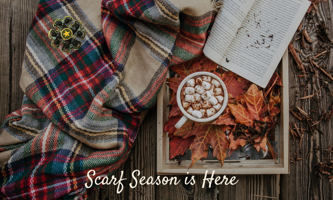 Scarf Weather is Here: 5 Ways to Wear Your Scarf with a Hope Design Ltd. Brooch