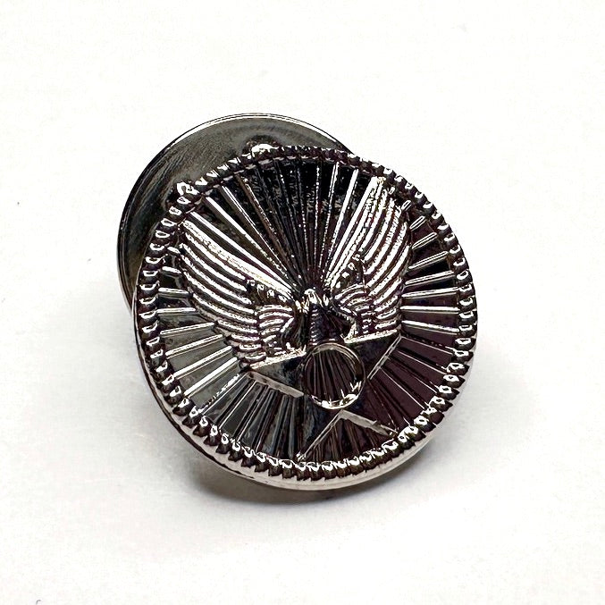 Silver Air Force inspired lapel pin