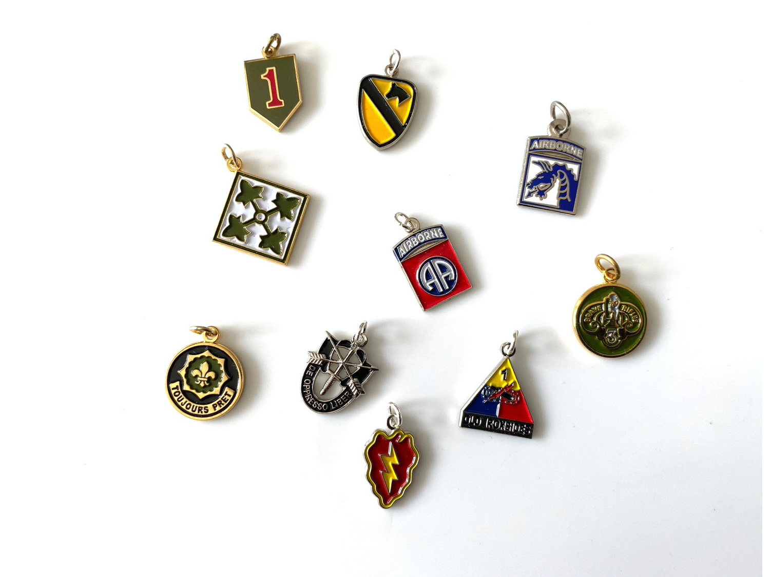 Army Unit Charms