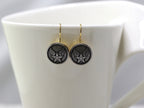 Air Force Button French Wire Earrings