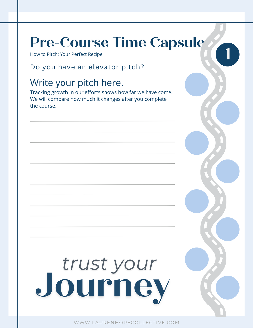 Downloadable Workbook: How to Pitch: Your Perfect Recipe