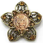 Army Gold Signature Brooch 14J