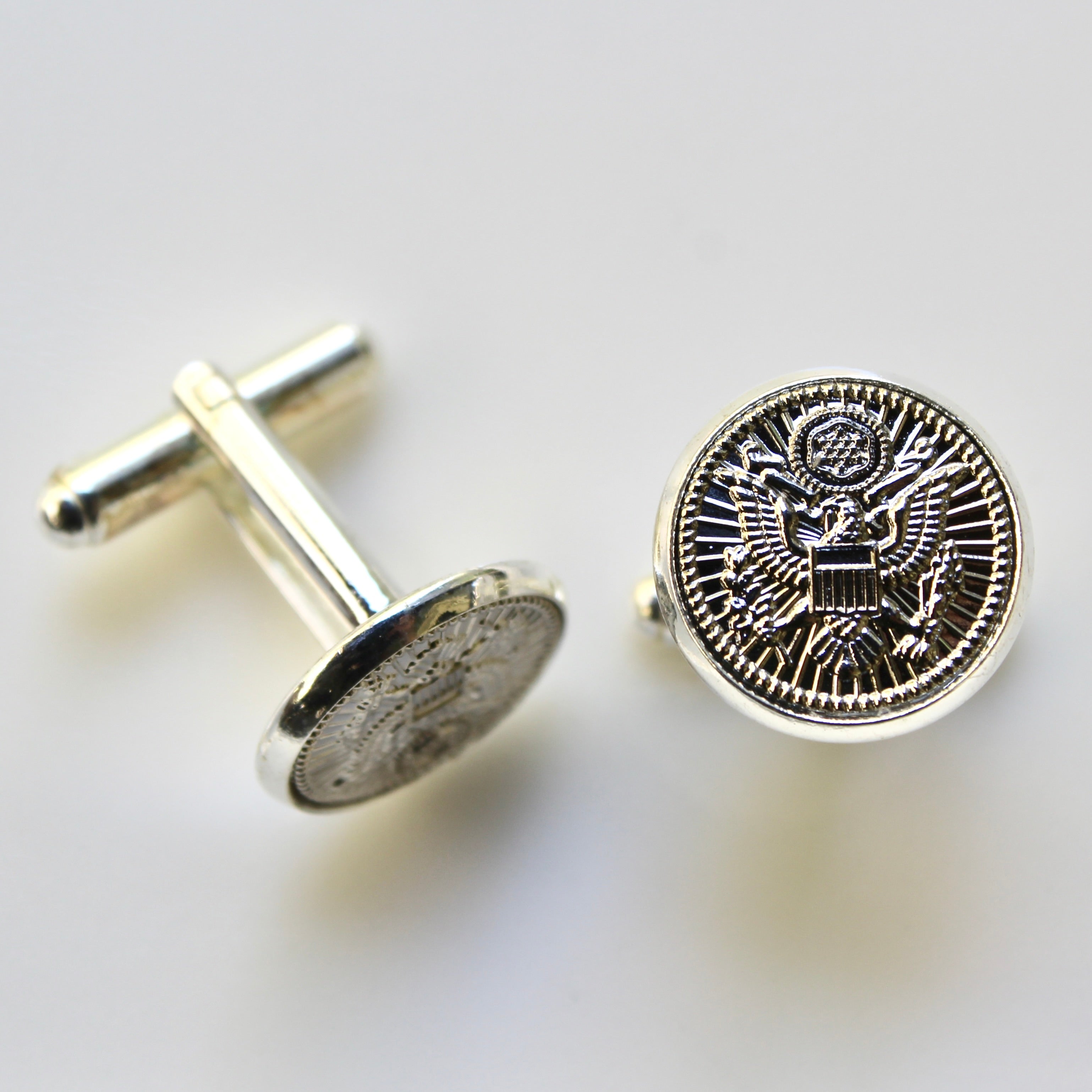 Signature Silver Army Cufflinks