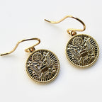 Signature Gold Army French Wire Earrings