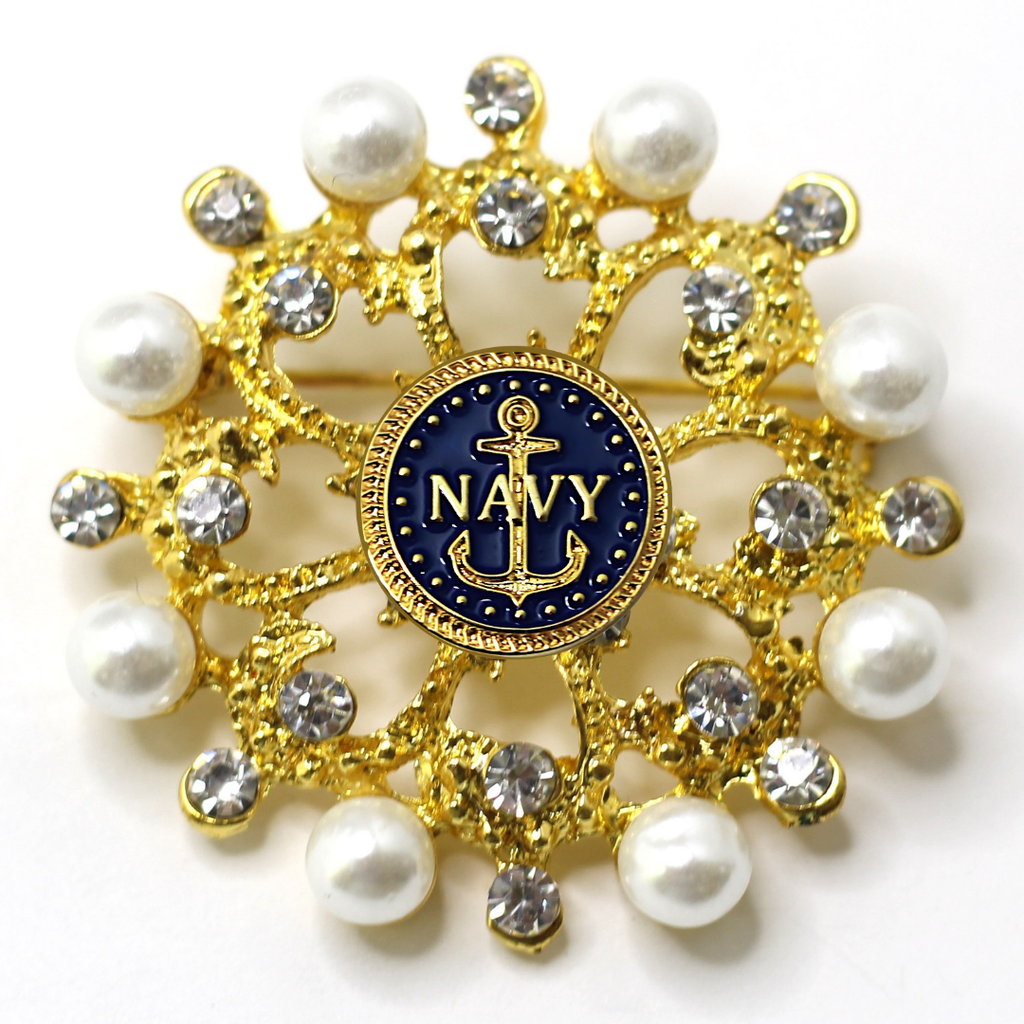 Navy Brooch 10G