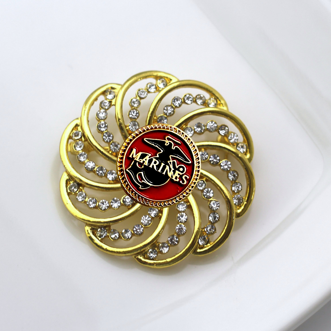 Marine Brooch 12K