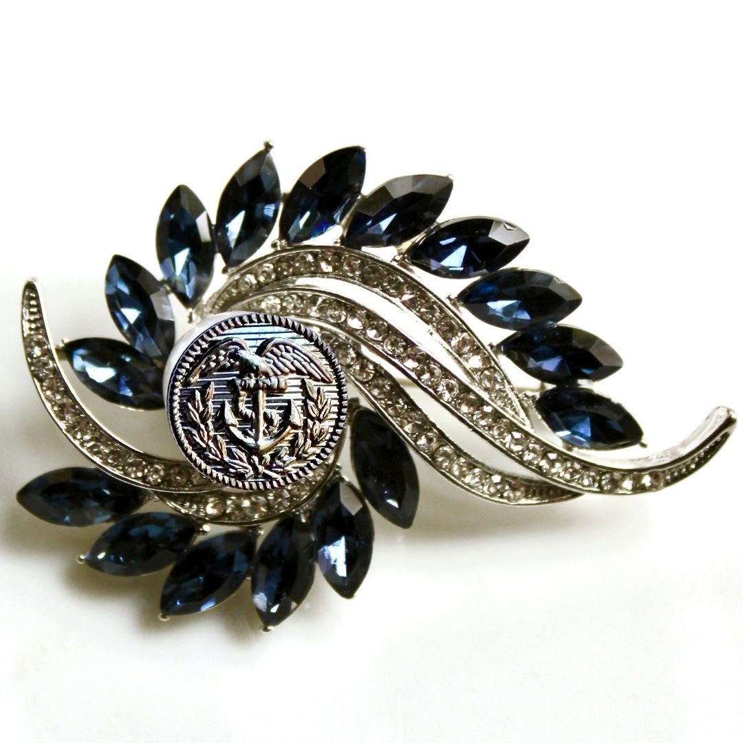 Coast Guard Silver Signature Brooch 14C
