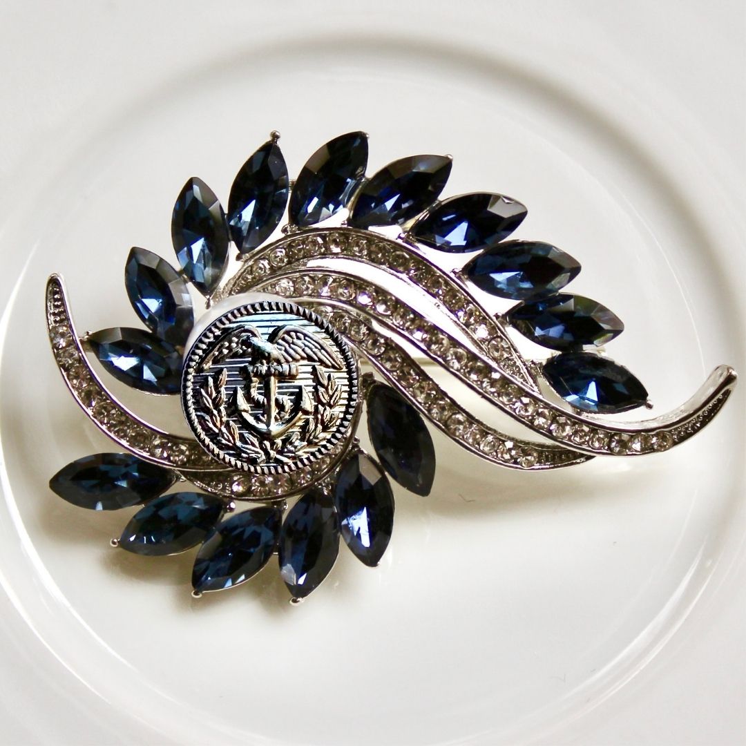 Coast Guard Silver Signature Brooch 14C