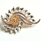 Navy Gold Signature Brooch 14D