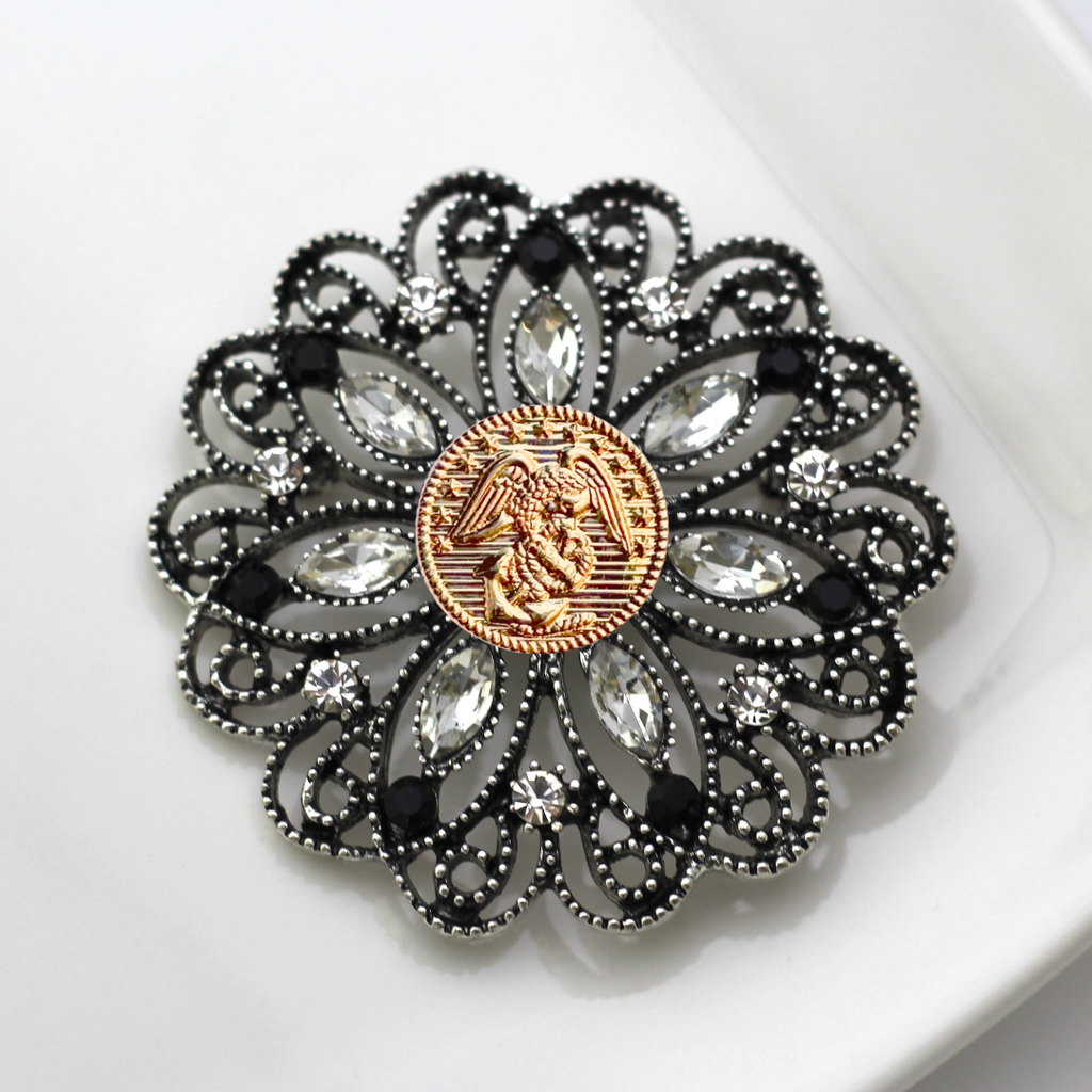 Marines Gold Signature Brooch 15D