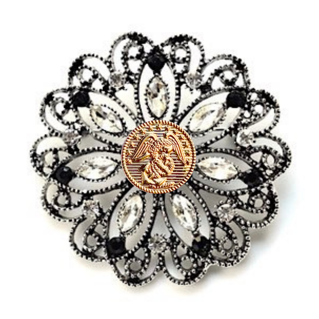 Marines Gold Signature Brooch 15D