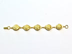 Legacy Collection | Military Button Small Linked Bracelet in Gold