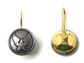 Air Force Button French Wire Earrings
