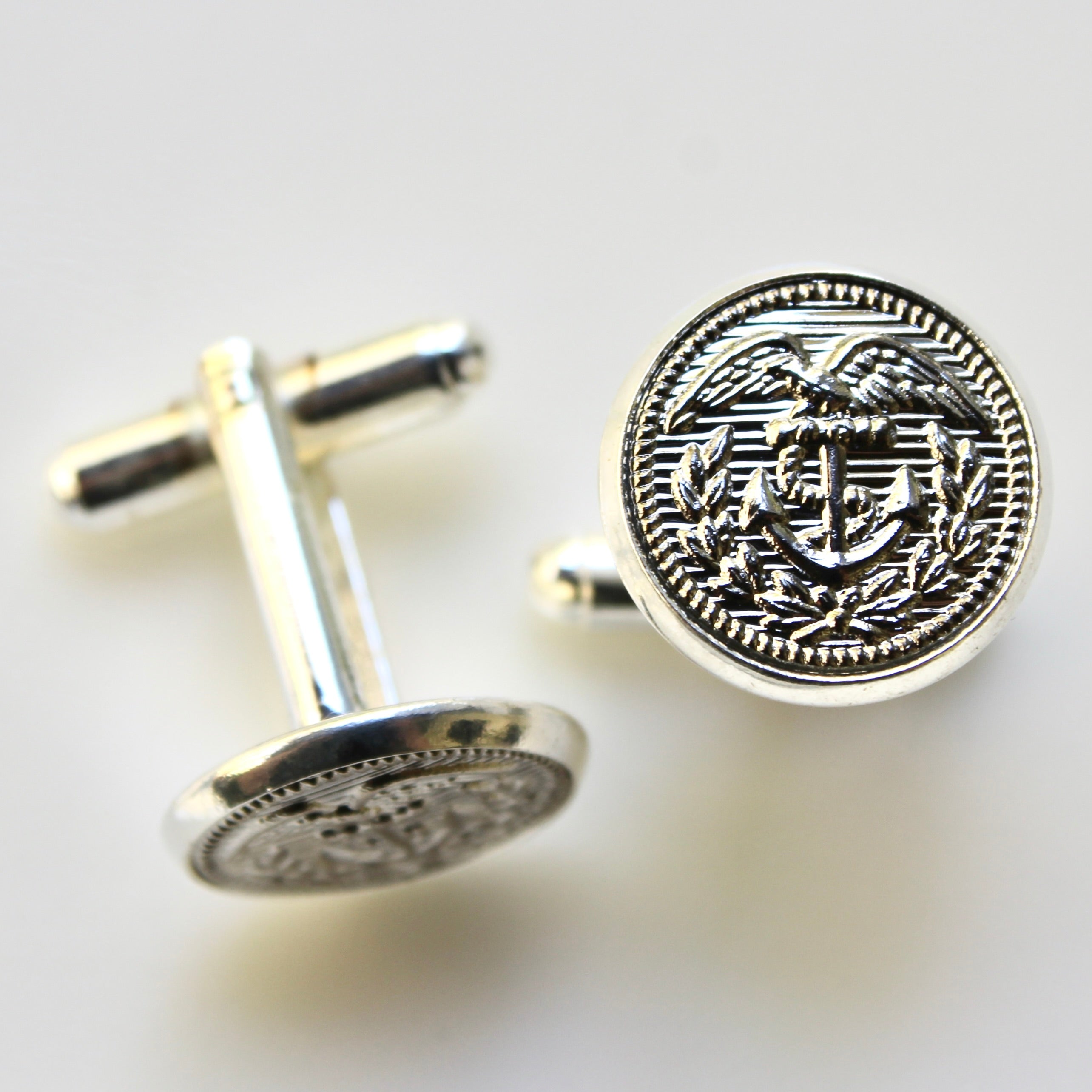 Signature Silver Coast Guard Cufflinks