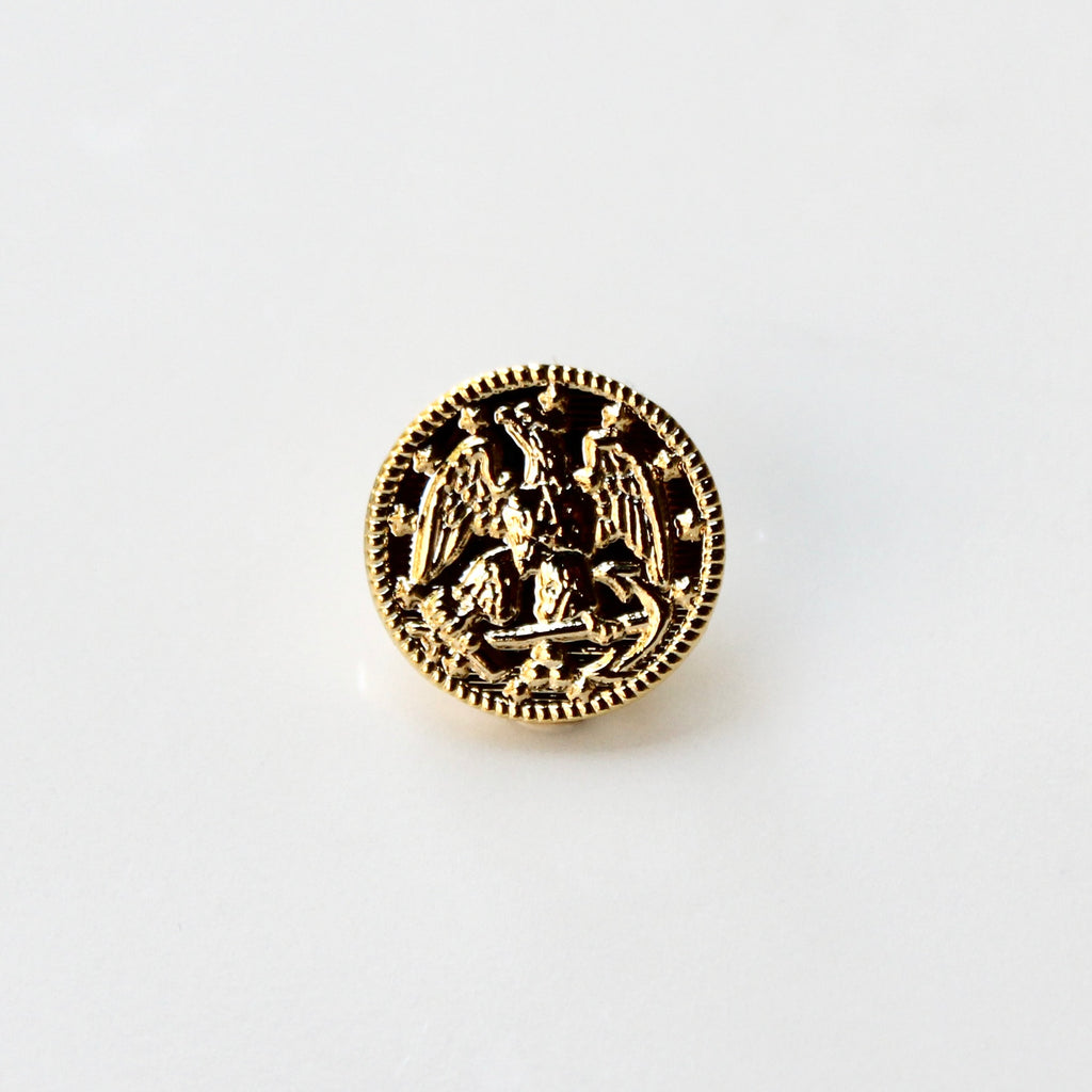 Signature Gold Navy Lapel Pin