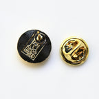 back of lapel pin in gold with clutch backing
