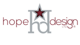 Logo of hope design LTD with a star in the center on a white background